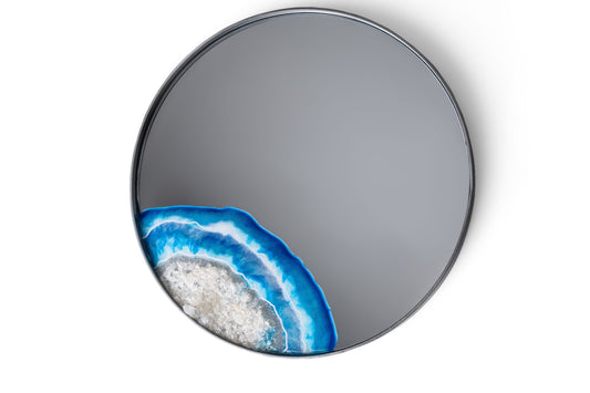 Espejo circular azul